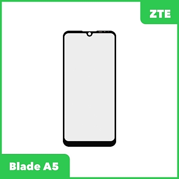 Стекло + OCA плёнка для переклейки ZTE Blade A5 (черный)